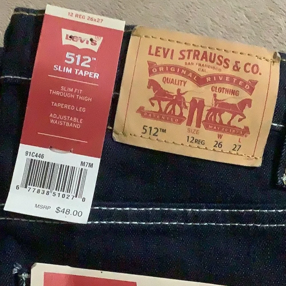 NWT LEVI’S 512 Boys Slim Taper Stretch‎ Jeans